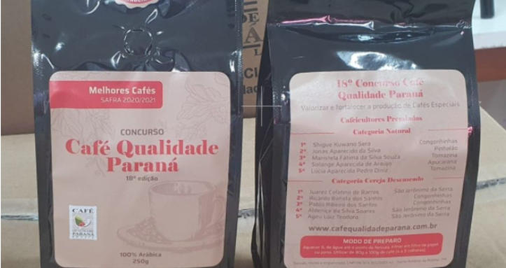 CAFÉ QUALIDADE PARANÁ ENTREGA COTAS DE PATROCINADORES